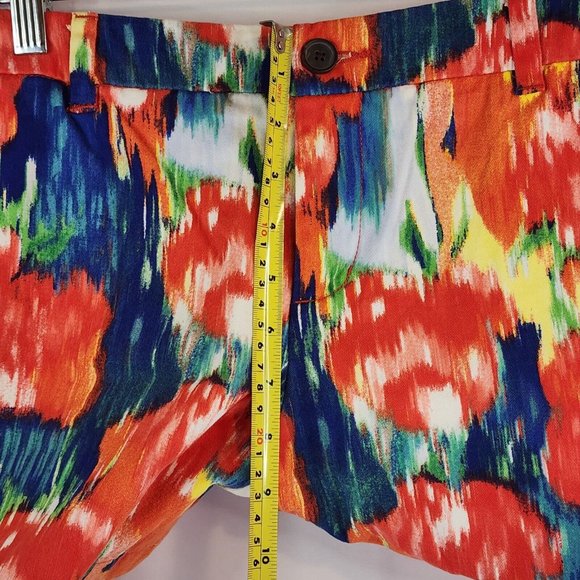 Merona Shorts Womens Size 8 Floral Red and Blue Flat Front With Pockets - Picture 6 of 6